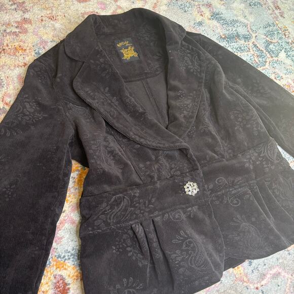 Vintage Y2K Lucky Brand Corduroy black blazer - Picture 2 of 5